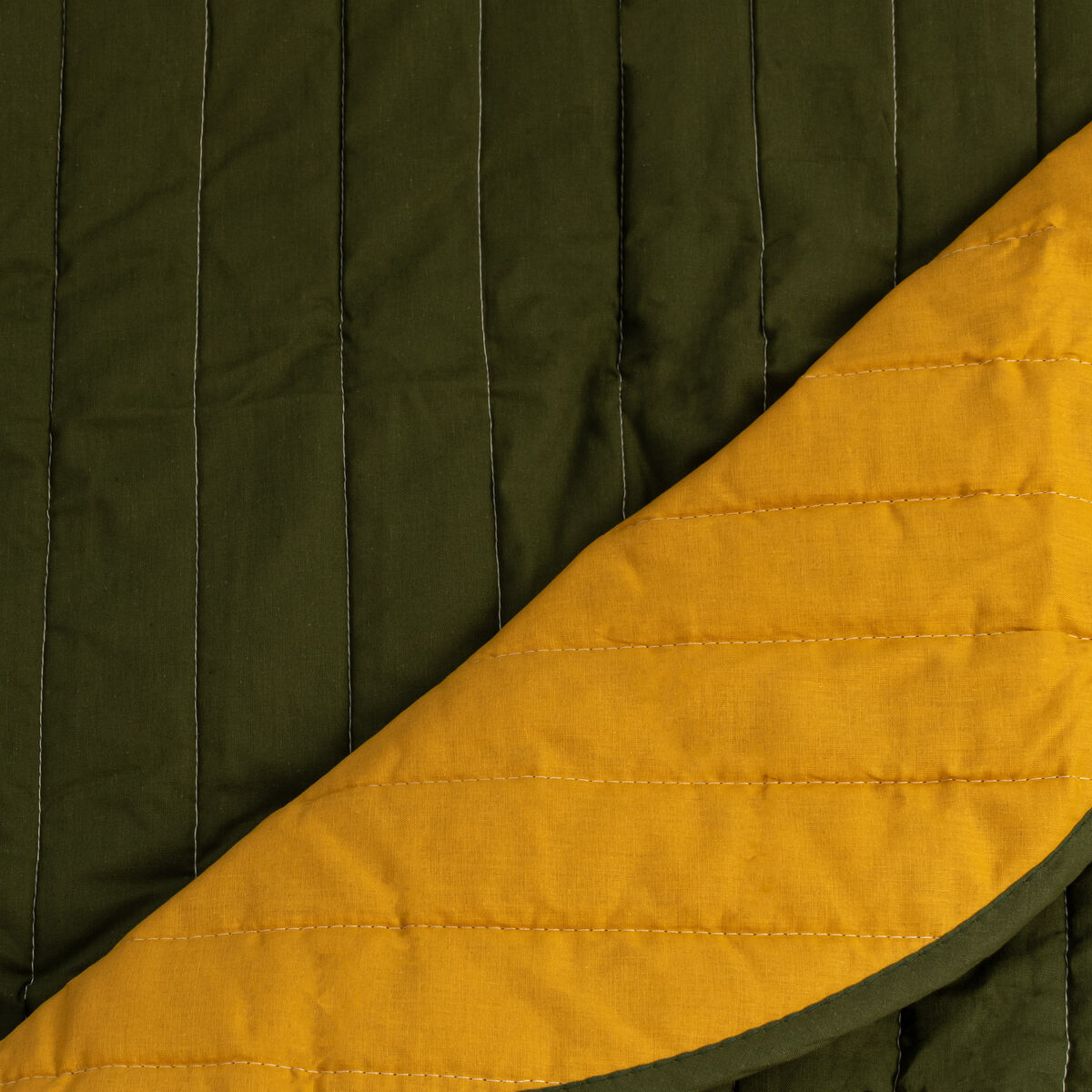 Cuvertură de pat reversibilă HappyFriday Basic Dash Galben Verde 180 x 260 cm